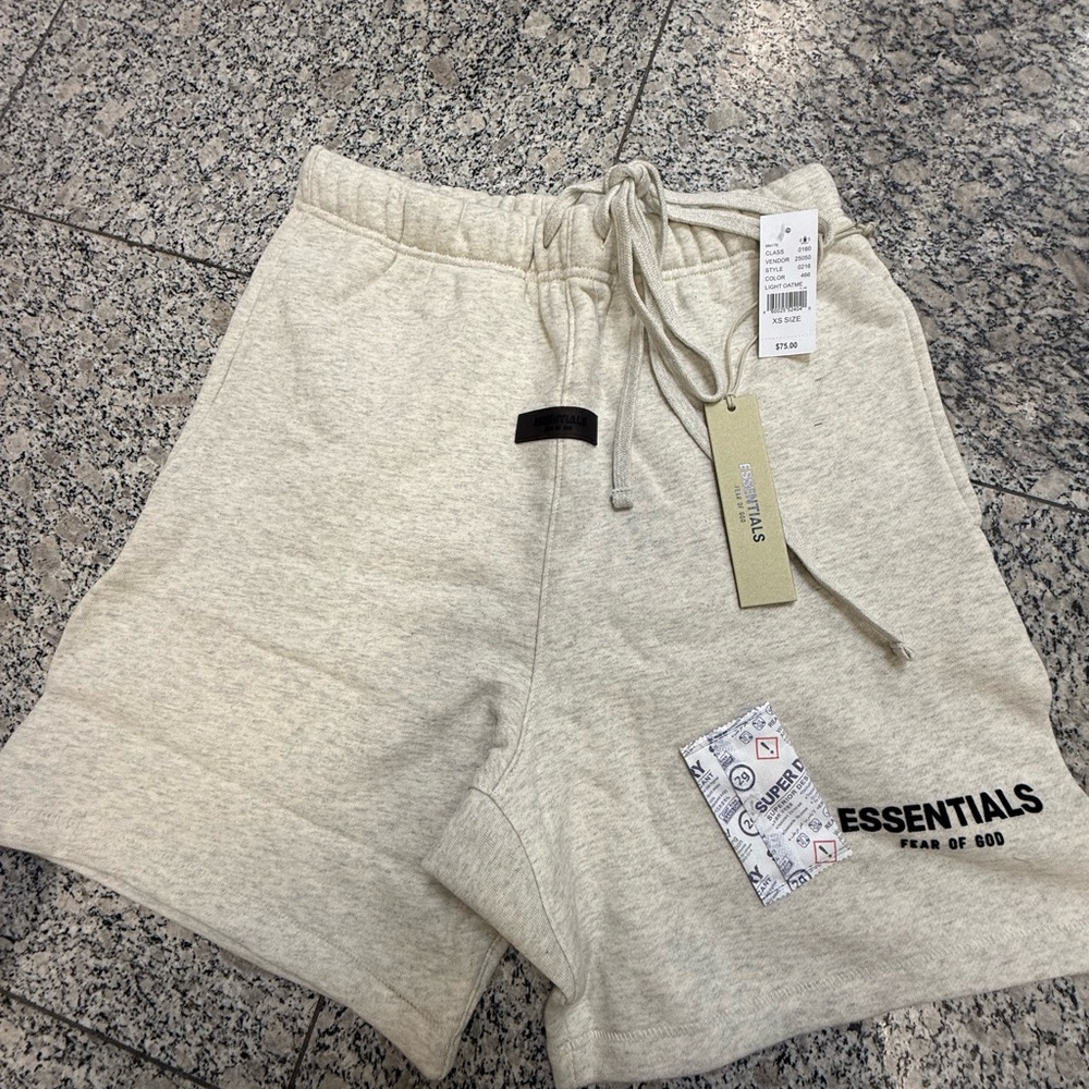 Fear of God Essentials Men's Athletic Shorts in Oatmeal